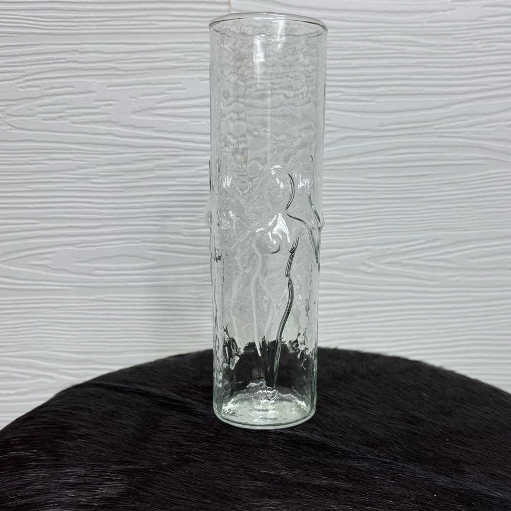 Libby La Femme tall cocktail glass/ Vase Dancer Lady